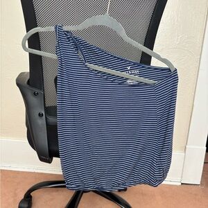 American Eagle Blue Striped Halter/Off the Shoulder Tank Top